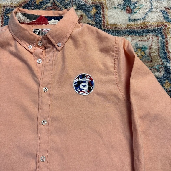 Aape Peach Button-up Shirt Medium - Picture 5 of 7